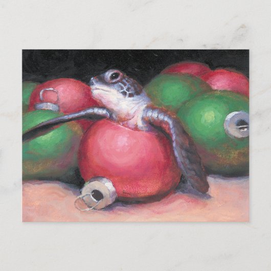 Carte postale de Noël de la tortue de mer Floride (Devant)
