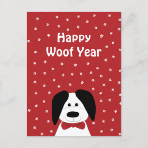 Carte postale de Noël de l'Amoureux des chiens 'Ha