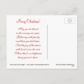 Carte postale de Noël de l'ange Renaissance Bleu e (Dos)