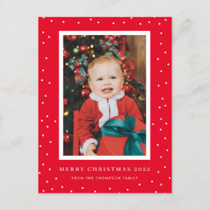 Carte postale de Noël de l'Arrière - plan rouge Po