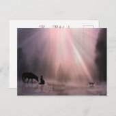 Carte postale de Noël de l'église Cowboy (Devant / Derrière)