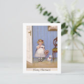 Carte postale de Noël de mode féminin (Debout devant)