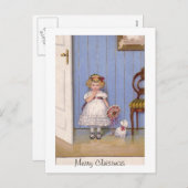 Carte postale de Noël de mode féminin (Devant / Derrière)