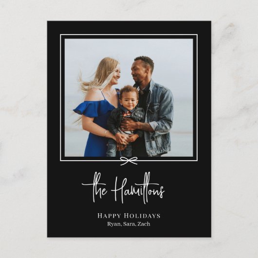 Carte postale de Noël de Noël de la photo cadeau m (Devant)