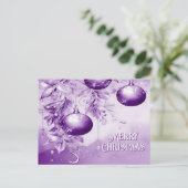 Carte postale de Noël de Noël de Noël pourpre (Debout devant)