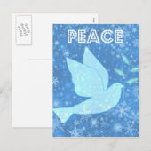 Carte postale de Noël de Peace Dove (Devant / Derrière)