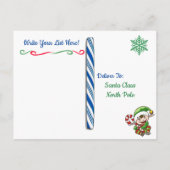 Carte postale de Noël de Père Noël à un enfant (Dos)