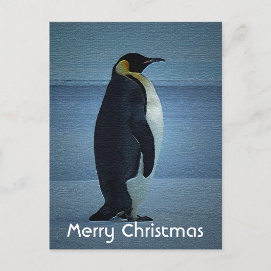 Carte postale de Noël de pingouin (Devant)