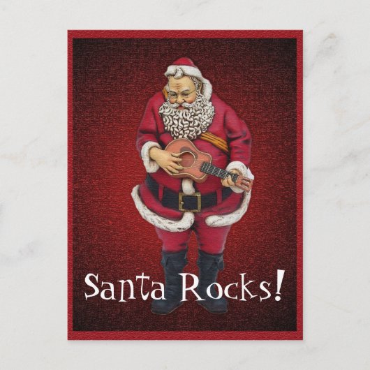 Carte postale de Noël de roches de Père Noël (Devant)
