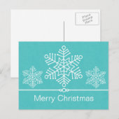 Carte postale de Noël de Snowflakes (Devant / Derrière)