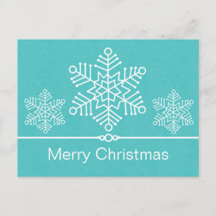 Carte postale de Noël de Snowflakes