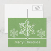 Carte postale de Noël de Snowflakes (Devant / Derrière)