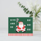 Carte postale de Noël de sport de crosse (Debout devant)