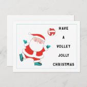 Carte postale de Noël de volley-ball (Devant / Derrière)