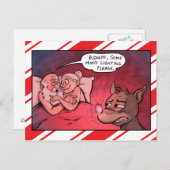 Carte postale de Noël d'éclairage d'humeur du père (Devant / Derrière)