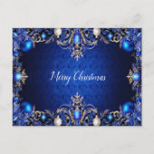 Carte postale de Noël Décor Bleu (Devant)