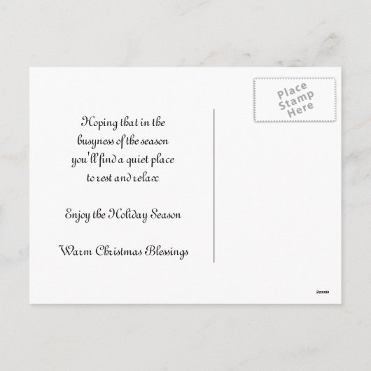 Carte postale de Noël demi-lune Père Noël (Dos)