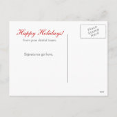 Carte postale de Noël dentaire Red Stripes (Dos)