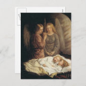 Carte postale de Noël des anges gardiens (Devant / Derrière)