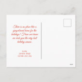 Carte postale de Noël des câpres de pain d'épice (Dos)