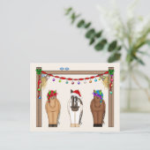 Carte postale de Noël des Chevaux de la ferme (Debout devant)