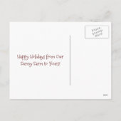 Carte postale de Noël des Chevaux de la ferme (Dos)