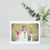 Carte postale de Noël des oiseaux (Debout devant)