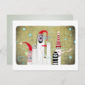 Carte postale de Noël des oiseaux (Devant / Derrière)