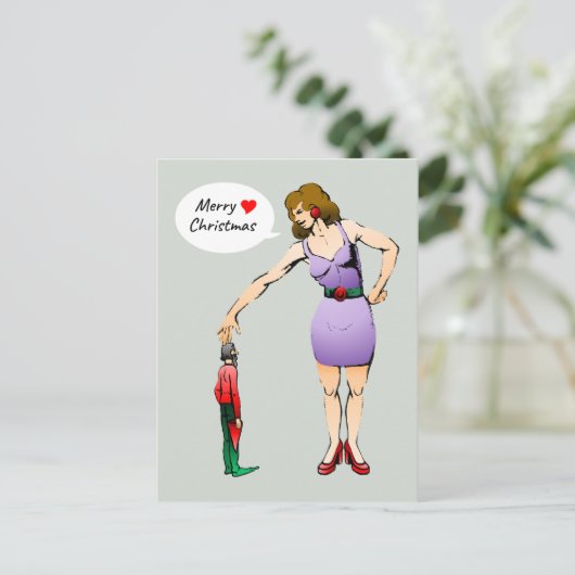 Carte postale de Noël des petits elfes (Debout devant)