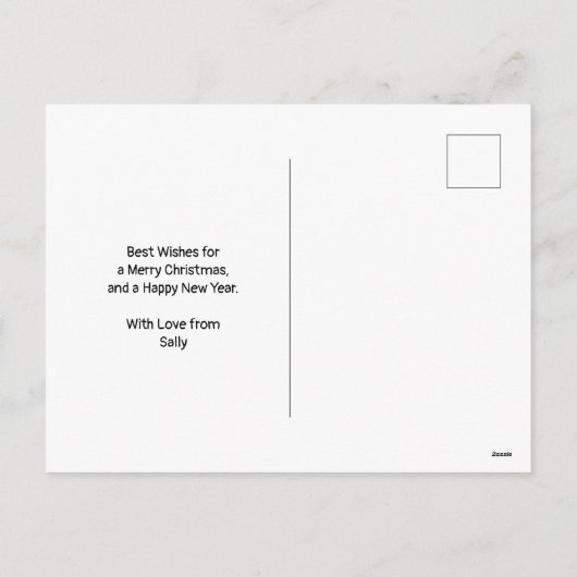 Carte postale de Noël des petits elfes (Dos)