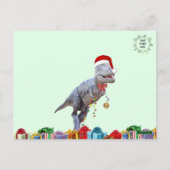 Carte postale de Noël Dinosaur (Dos)