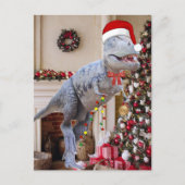 Carte postale de Noël Dinosaur (Devant)