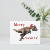 Carte postale de Noël Dinosaur (Debout devant)