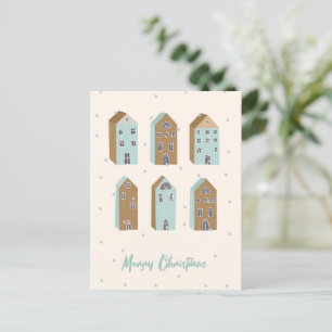 Carte postale de Noël d'inspiration scandinave. Mo