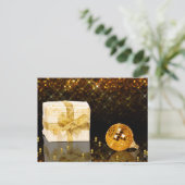 Carte postale de Noël doré (Debout devant)