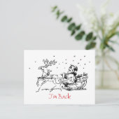 Carte postale de Noël drôle (Debout devant)