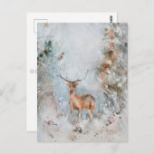 Carte postale de Noël du Cerf (Devant / Derrière)