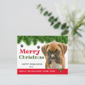 Carte Postale De Noël du chien - Fêtes du chien (Debout devant)