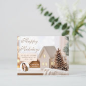 Carte postale de Noël du marketing immobilier (Debout devant)