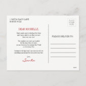 Carte postale de Noël du Père Noël (Dos)