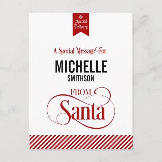 Carte postale de Noël du Père Noël (Devant)