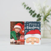 Carte postale de Noël du Père Noël (Debout devant)