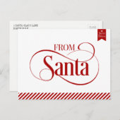 Carte postale de Noël du Père Noël (Devant / Derrière)