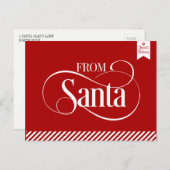 Carte postale de Noël du Père Noël (Devant / Derrière)