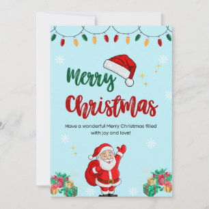 Carte postale de Noël du père vintage