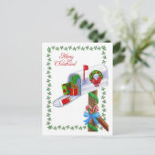 Carte postale de Noël du transporteur (Debout devant)