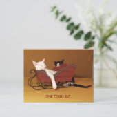 Carte postale de Noël d'un elfe fatigué (Debout devant)