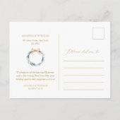 Carte postale de Noël Dusty Blue Snowflake (Dos)