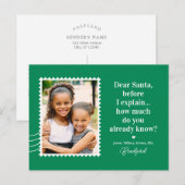 Carte postale de Noël EDITABLE COULEUR pour demand (Devant / Derrière)