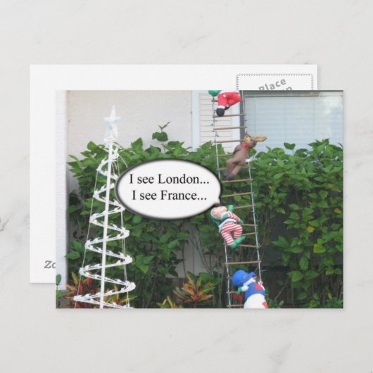 Carte postale de Noël Elf (Devant / Derrière)